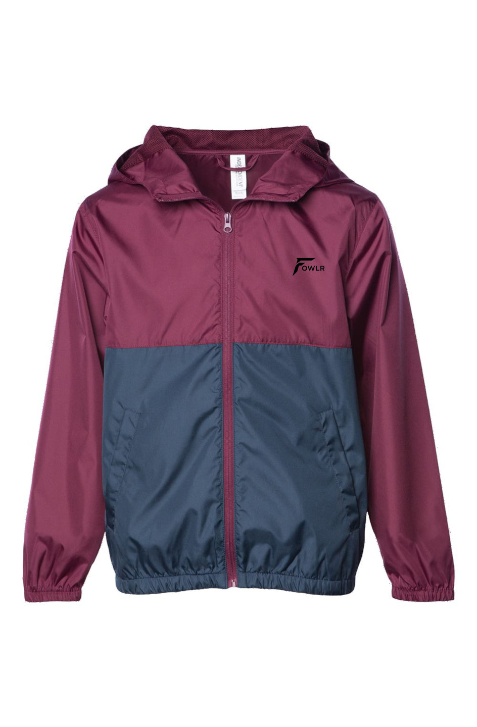 FOWLR YOUTH MAROON-NAVY WINDBREAKER